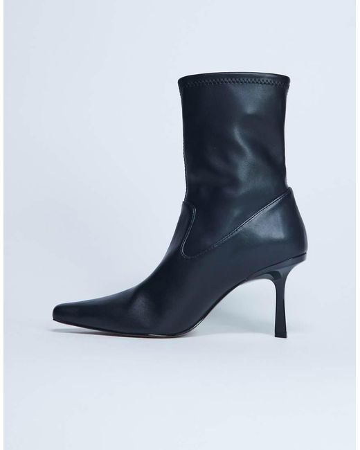 TOPSHOP Blue Noah Point Toe Boot