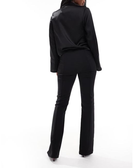 ASOS Elegante Skinny Broek Met Ritsdetail Aan De Voorkant in het Black