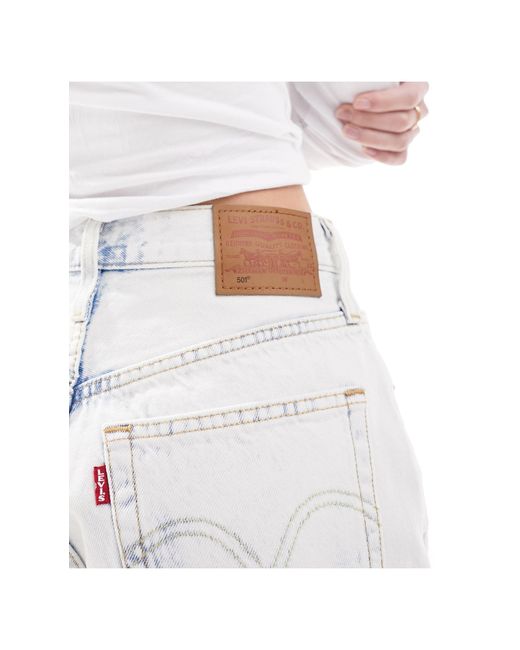 501 original - short en jean - ultra-clair Levi's en coloris White