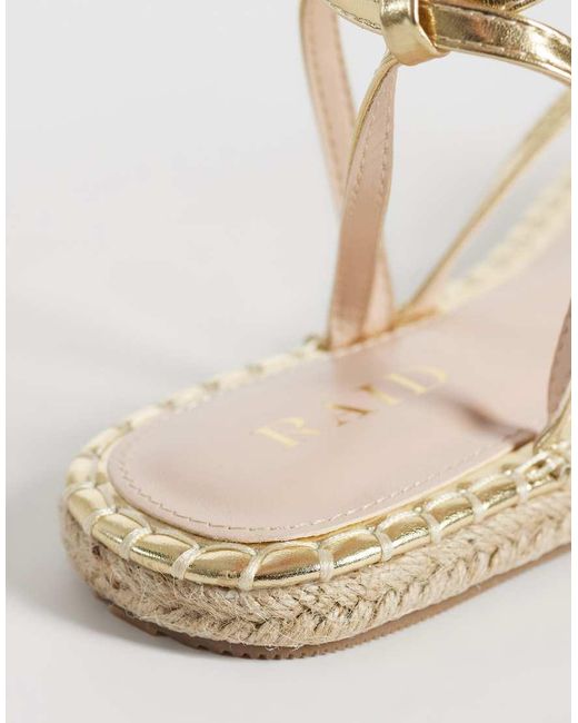 Raid Metallic Danita Espadrille Flat Sandals