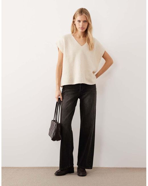Vila Natural V Neck Knitted Vest