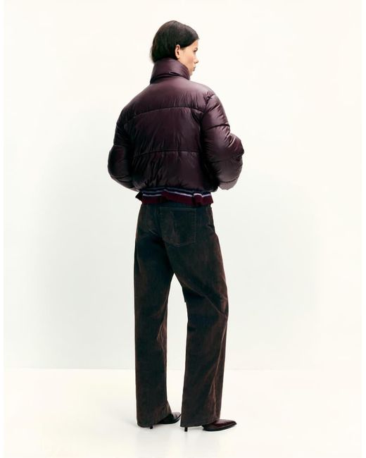Pull&Bear Purple Puffer Jacket With A Shimmery Finish
