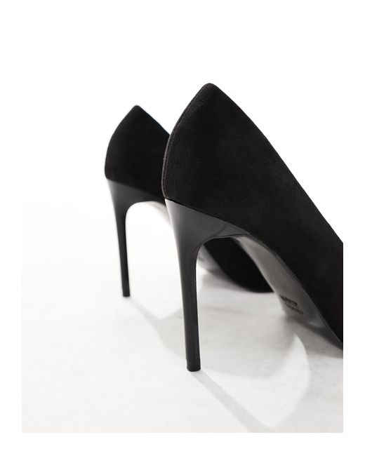 ASOS Black Wide Fit Paphos Pointed High Heeled Court Shoes