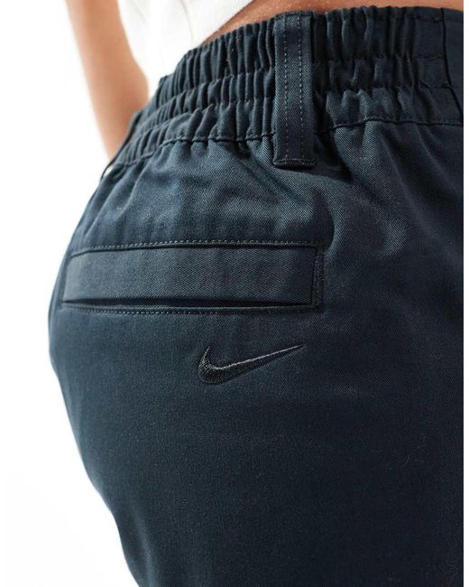 Nike Blue Msc Twill Wide Leg Trousers