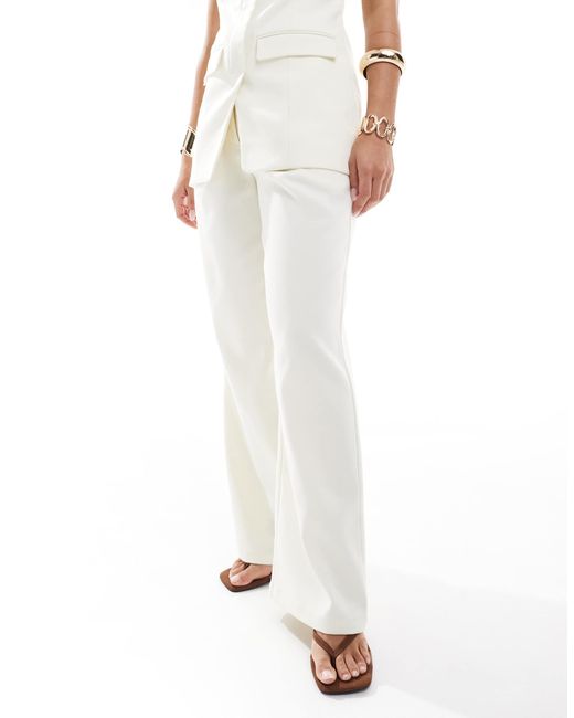 Pantalon d'ensemble large ajusté - crème 4th & Reckless en coloris White