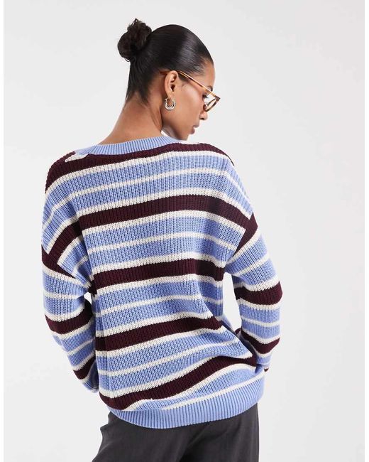Noisy May Blue Crew Neck Knit Jumper