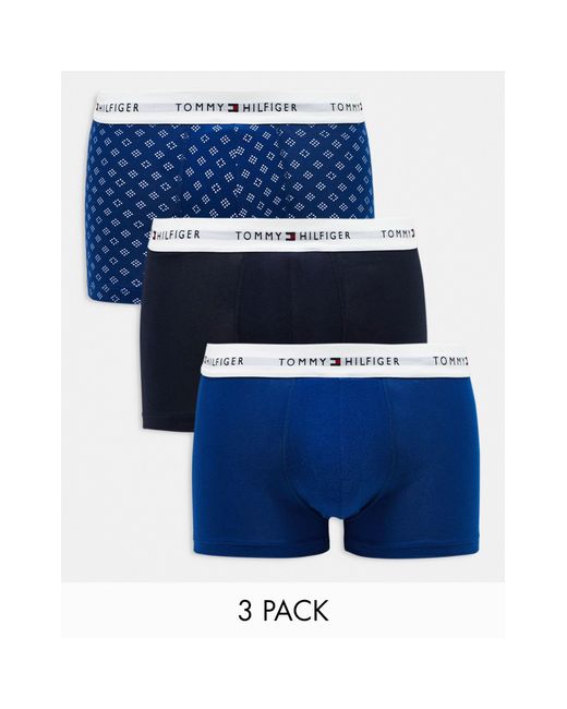 Tommy Hilfiger Blue 3 Pack Trunks for men