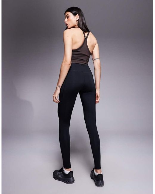 4505 Blue Tall Icon Active Tie Waist Run Legging With Phone Pocket