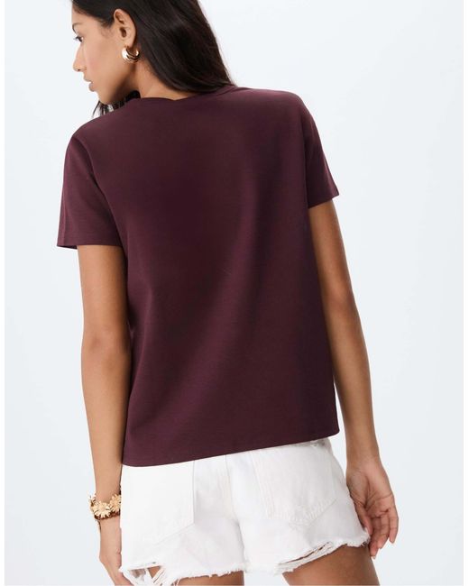 Stradivarius Red – weiches basic-t-shirt im regular fit