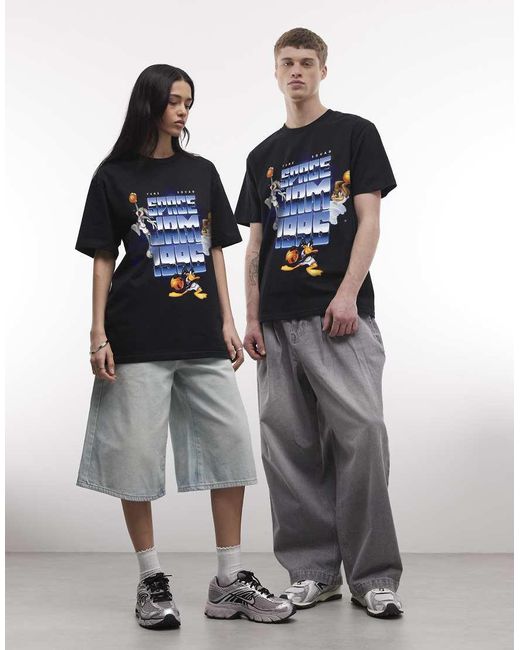 PRNT Blue Space Jam 1996 Relaxed T-Shirt