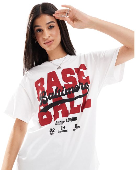 Women's Oversized Baseball Mom T-Shirt - Vintage Graphic Tee For Game Day & Baseball Season - View #10