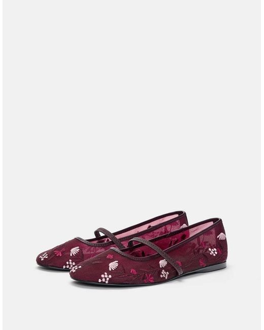 Pull&Bear Purple Ballet Flats