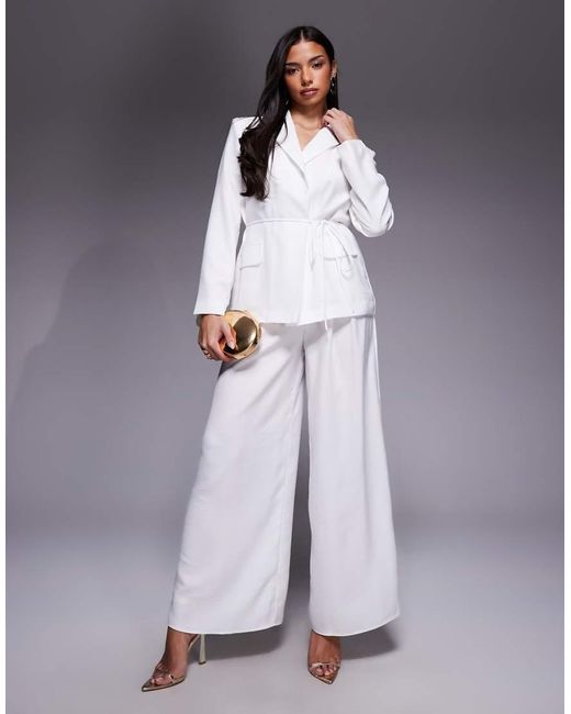 ASOS Gray Co-ord Tie Waist Summer Blazer