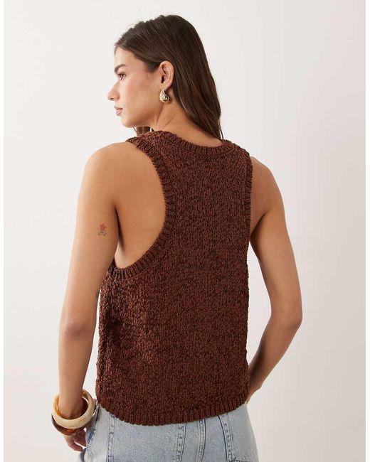 ASOS Brown Tape Racer Back Tank