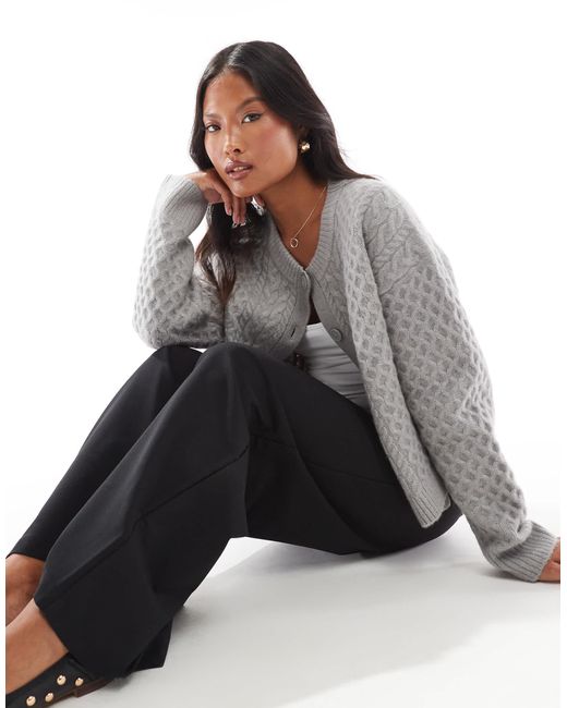 ASOS White Asos Design Petite Tailored Relaxed Straight Leg Pants