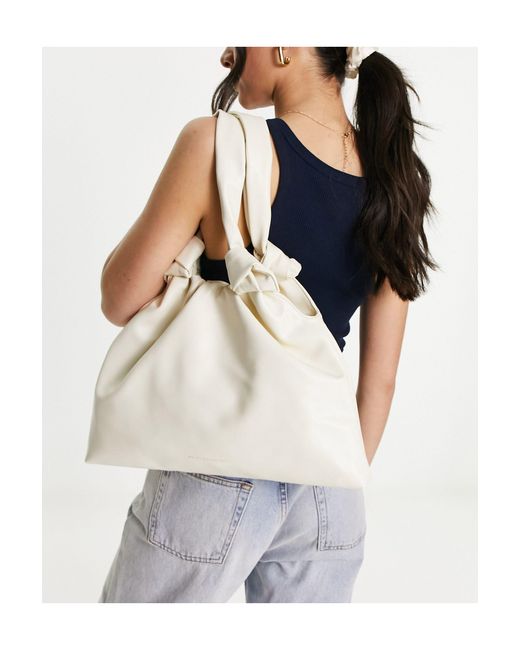 French Connection Slouchy Shoulder Bag in White | Lyst Canada