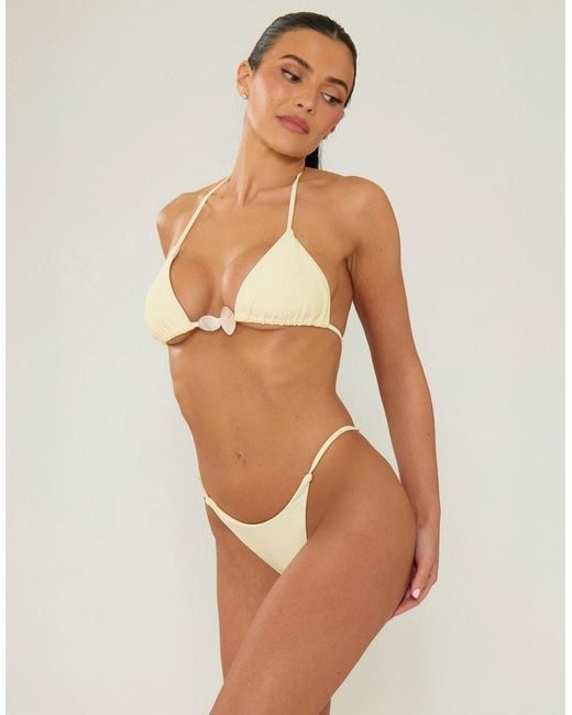 Missy Empire Natural Shell Bikini Top