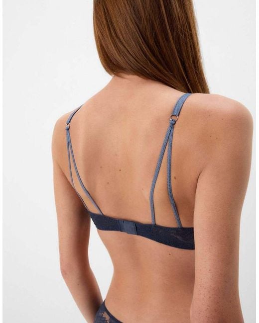 Intimissimi White Fanciful Flowers Elena Balconette Bra