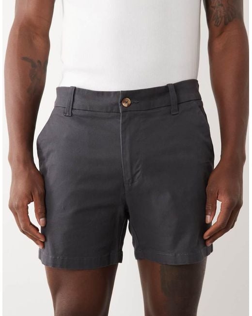 ASOS White Skinny Short Length Chino Shorts for men