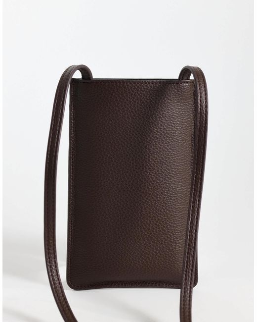 ASOS – kunstleder-handytasche in White für Herren