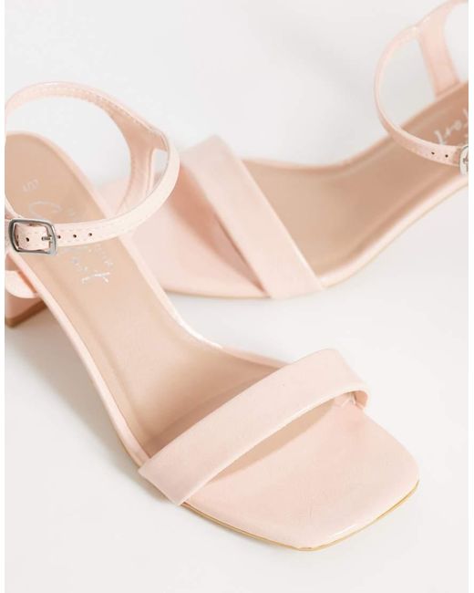 New Look Natural Blocked Heeled Sandals