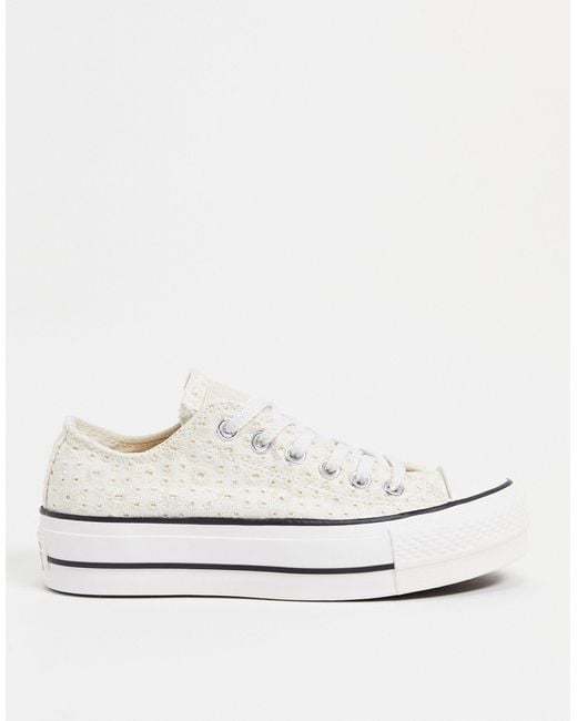 Converse Chuck Taylor Lift Ox Sneakers Met Broderie Anglaise