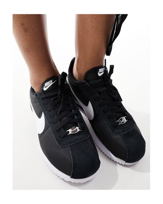 Nike Black – cortez – unisex-sneaker aus nylon