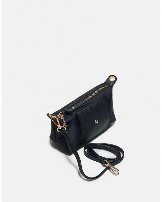 Borsa Mini A Contrasto Nera di Stradivarius in Blue