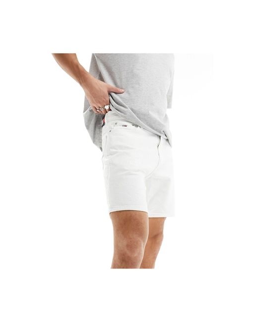 Pantalones cortos dad con lavado blanco Tommy Hilfiger de hombre de color White