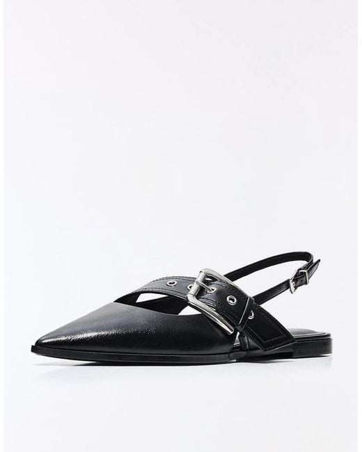 Bershka White Buckle Slingback