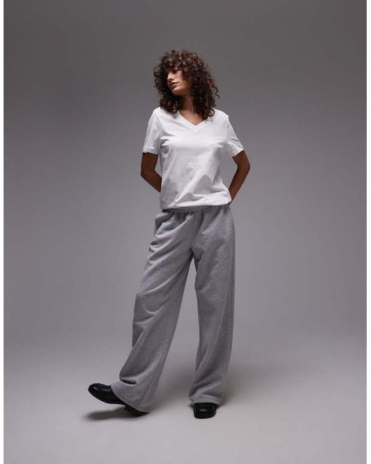 SELECTED White Femme V Neck T-shirt With Short Sleeves