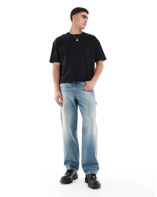 ASOS – weite carpenter-jeans in Blue für Herren