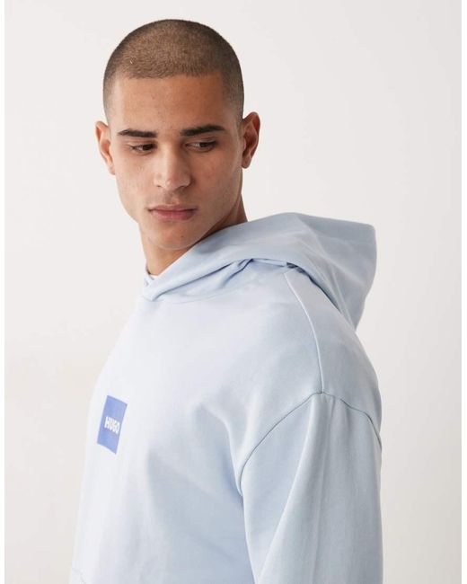 HUGO Blue Chest Label Hoodie for men