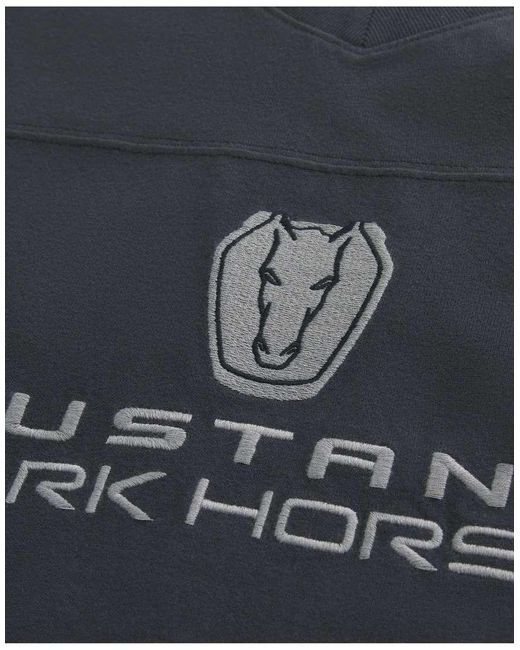 Hollister Black Boxy Ford Mustang Dark Horse Graphic Tee for men