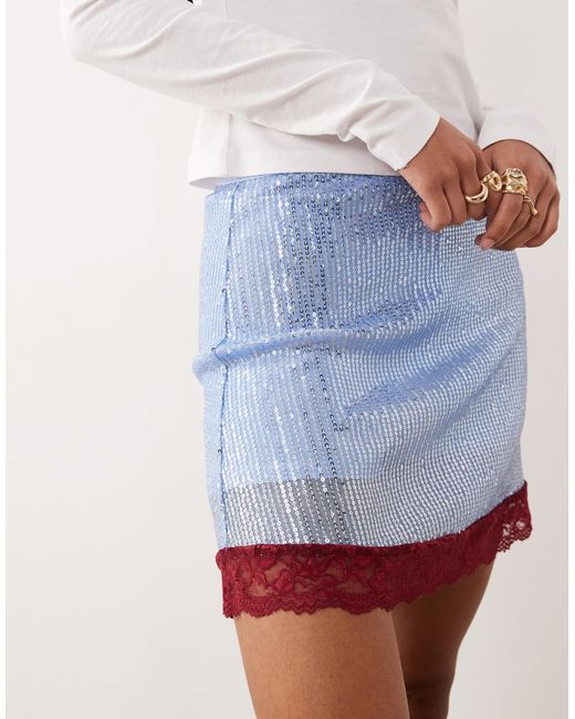 ASOS White – kurzer pailletten-skort