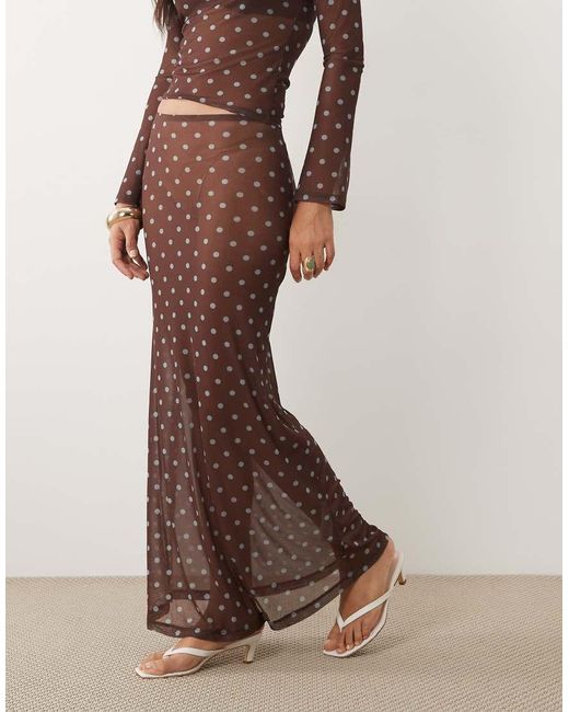 Gonna Lunga di ASOS in Brown