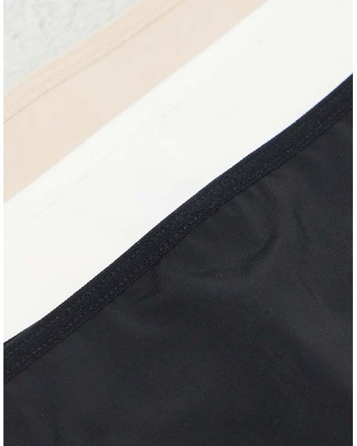 Weekday White Cat Seamless 3-Pack Thong
