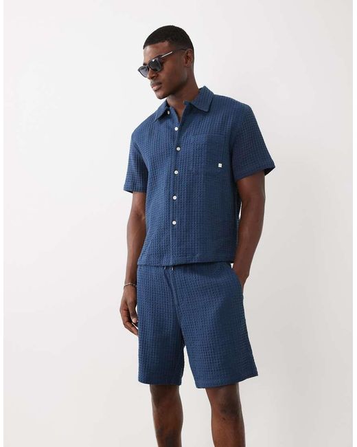 Farah Blue Swinton Drawstring Shorts for men