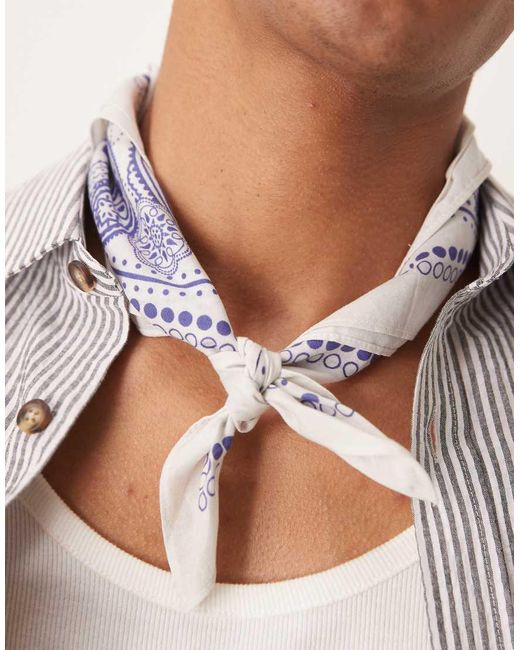 Bandana Écru E Con Motivo Cachemire di ASOS in Brown da Uomo