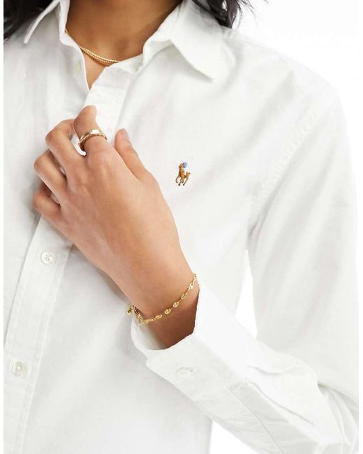 Polo Ralph Lauren White Long Sleeve Oxford Shirt