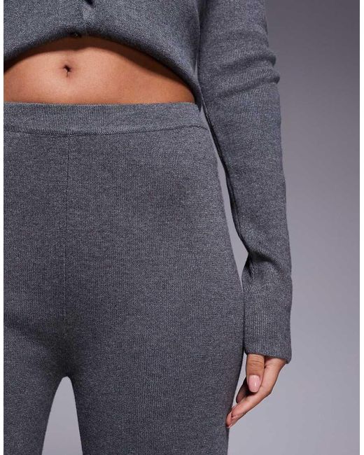 Kaiia Gray Exclusive Fine Knit Wide Leg Trousers Co-Ord