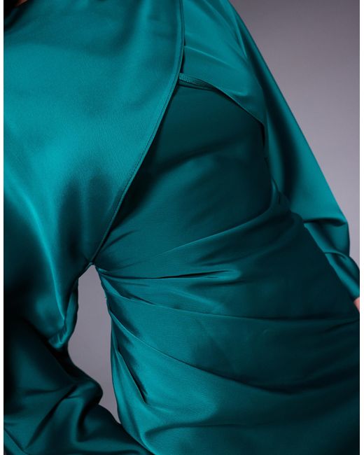 ASOS Blue – satin-maxikleid