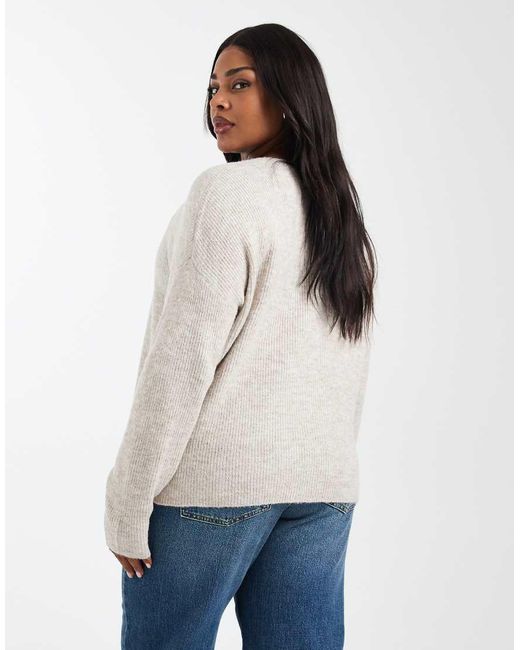 ONLY Natural V-neck Jumper