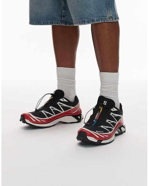 Zapatillas De Deporte Negras, Rojo Escarlata Y Vainilla Xt-6 Gtx De Salomon de color Black