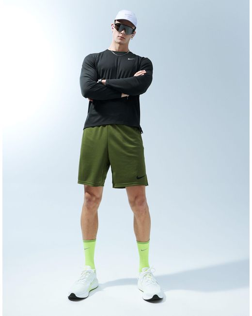 Nike – miler dri-fit – langärmliges shirt in Black für Herren