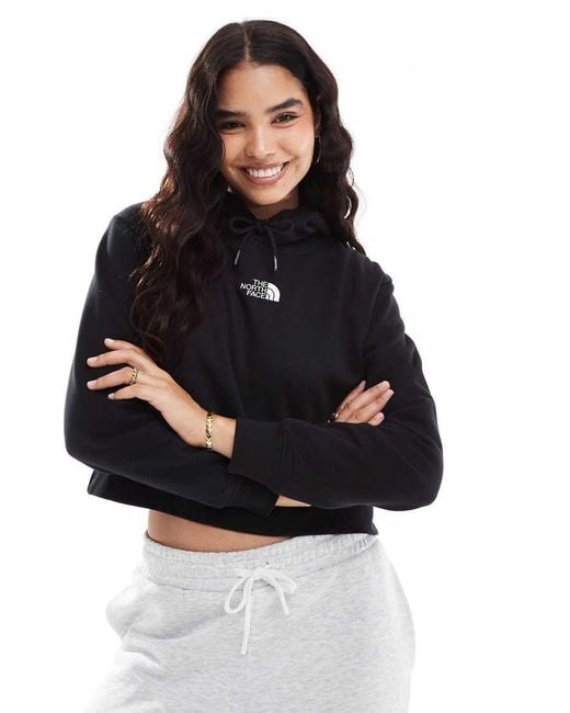 The North Face Black Cropped Logo Hoodie