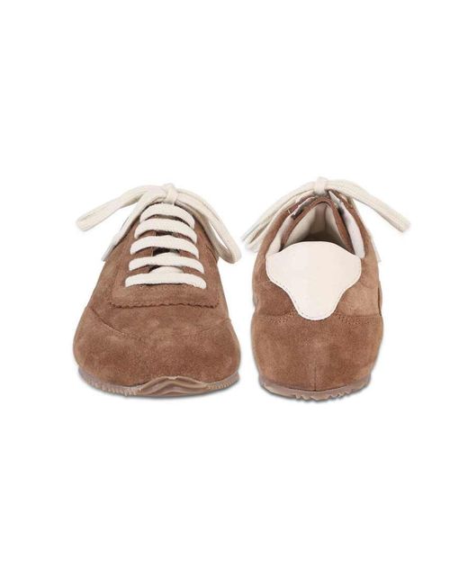 OFF THE HOOK Brown Morgan Suede Casual Lace-Up Low-Top Trainers