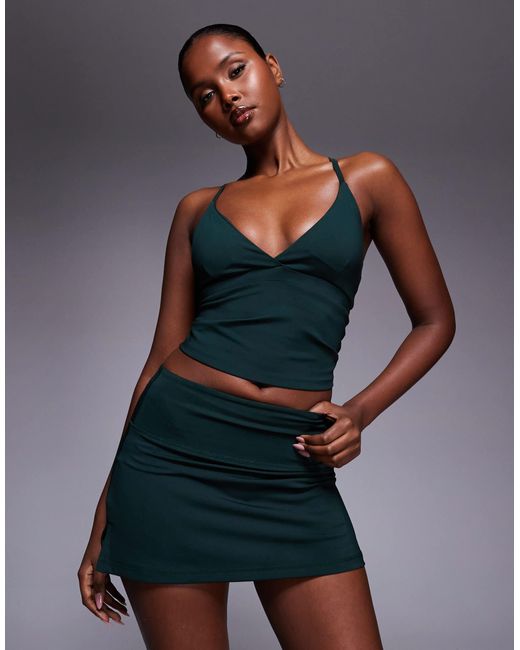 4505 Blue Padel Active Tennis Skirt With Under Short