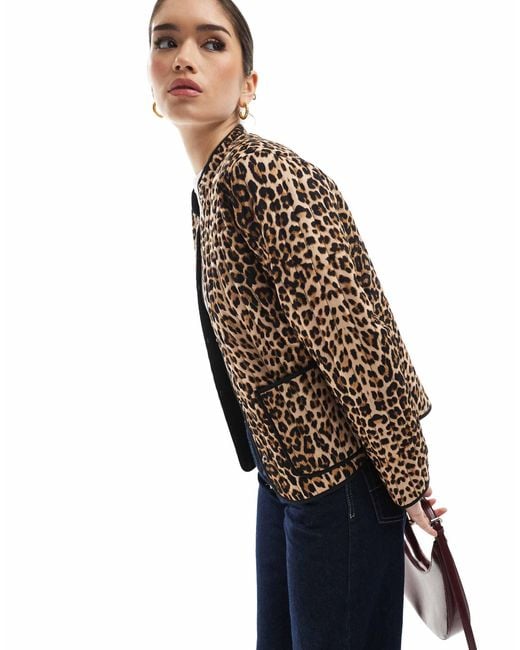 Vero Moda Multicolor – steppjacke mit leopardenmuster
