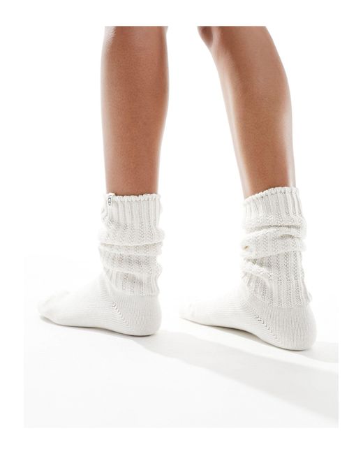 Ugg White Tyla Slouchy Socks